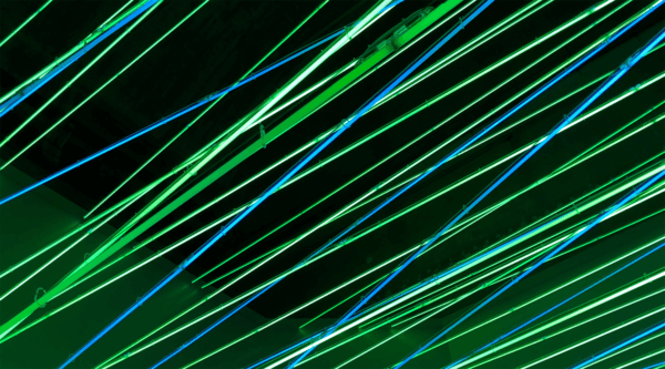 Lines of green colour