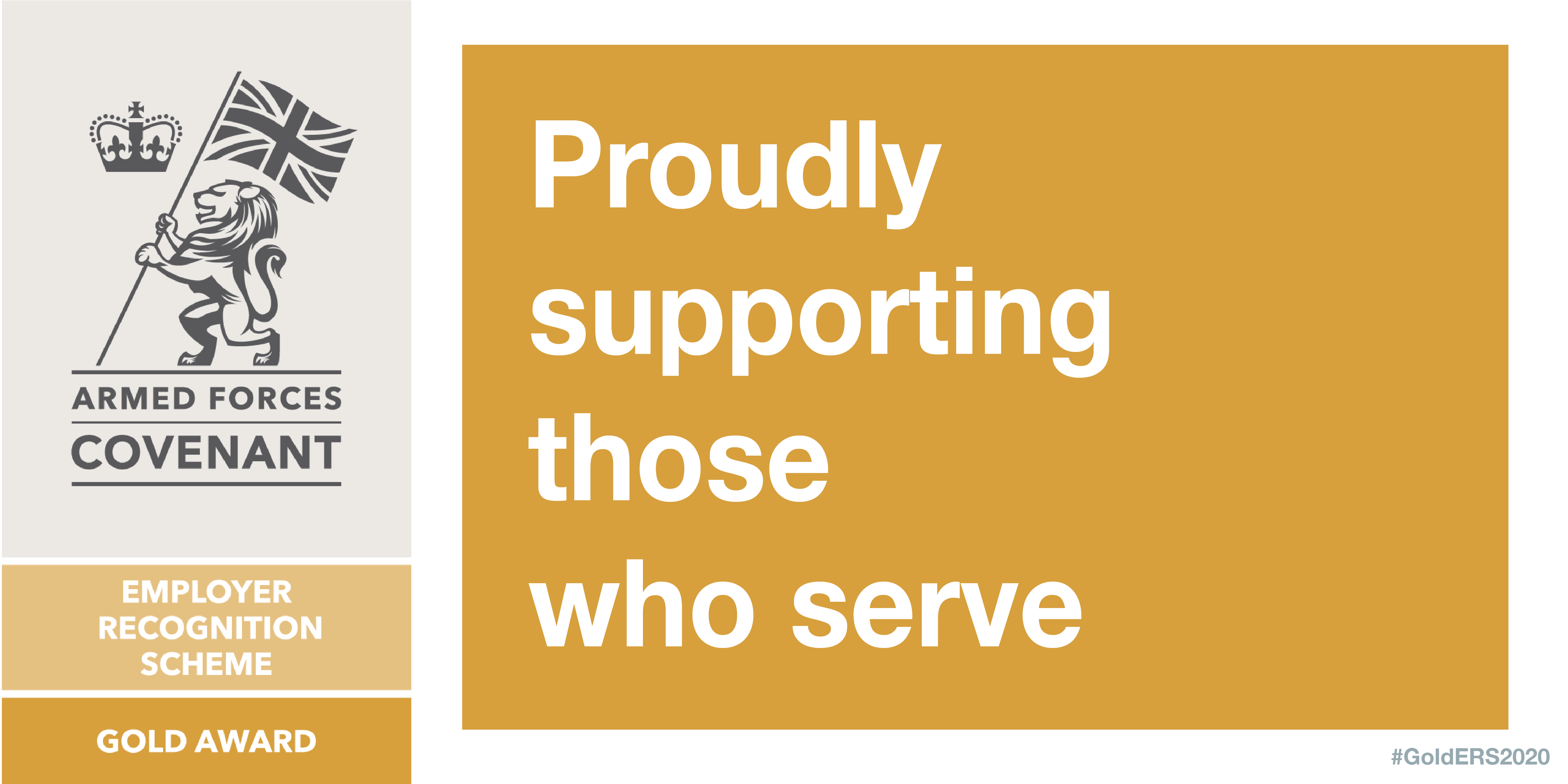 Armed forces covenant employer recognition scheme gold award logo