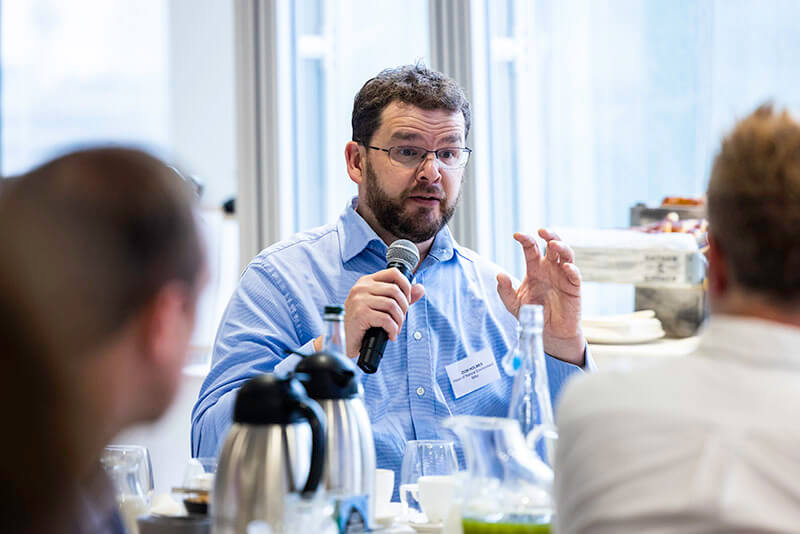 Don Holmes, Head of Natural Environment at Mitie, at the Decarbonisation, Delivered breakfast briefing