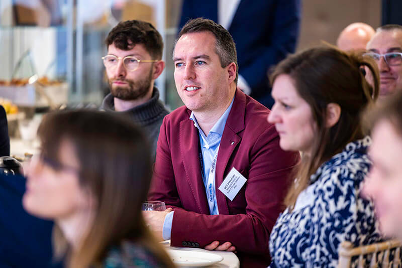 Matt Brailsford, Managing Director of Solar & Storage Solutions, at a Mitie Decarbonisation Delivered breakfast briefing