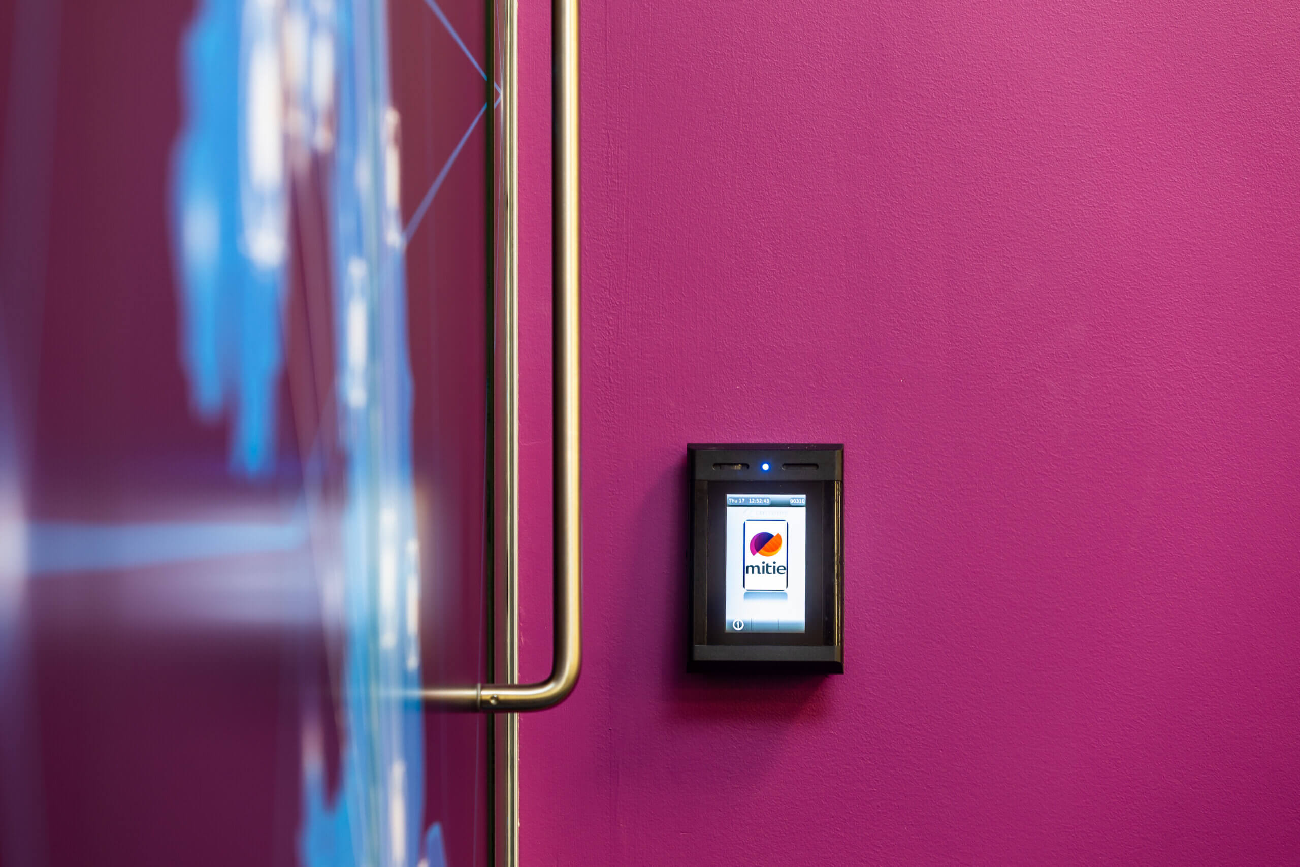 Mitie-branded security card scanner