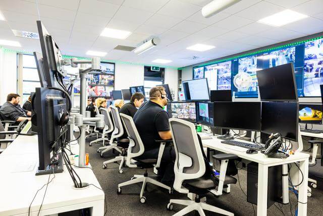 Mitie employees monitoring security systems at the Intelligence Centre
