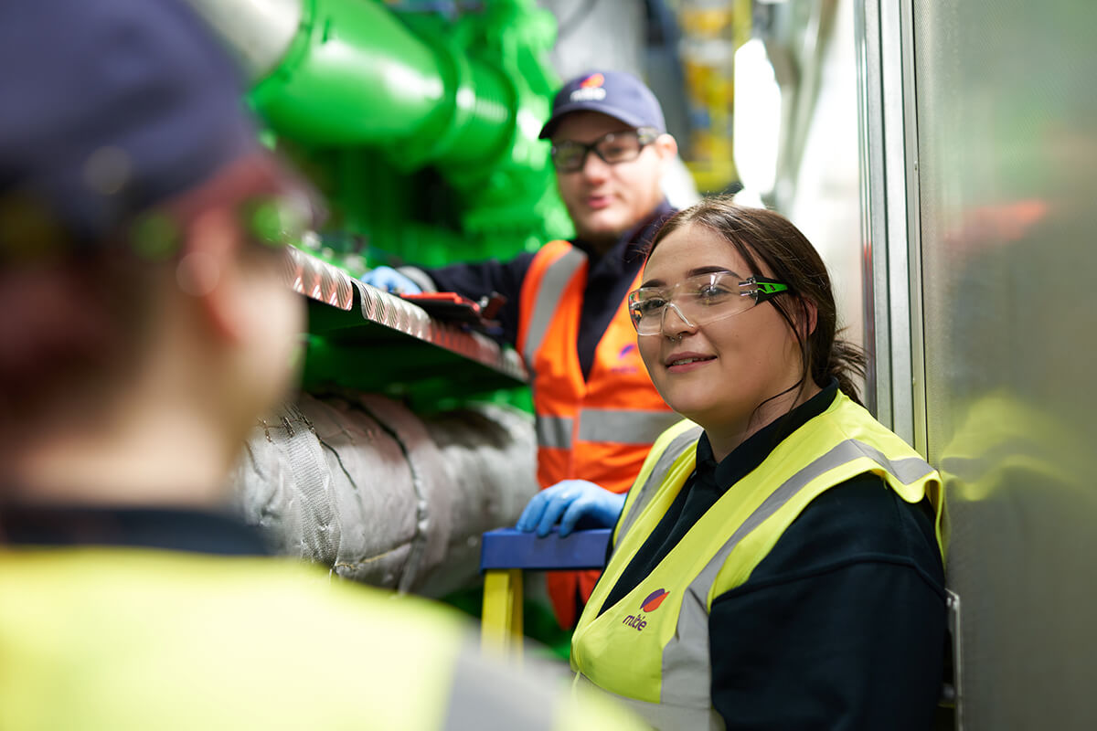 Female full service facilities management engineer