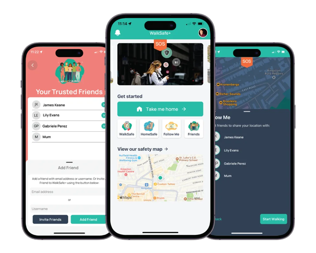 WalkSafe mock ups