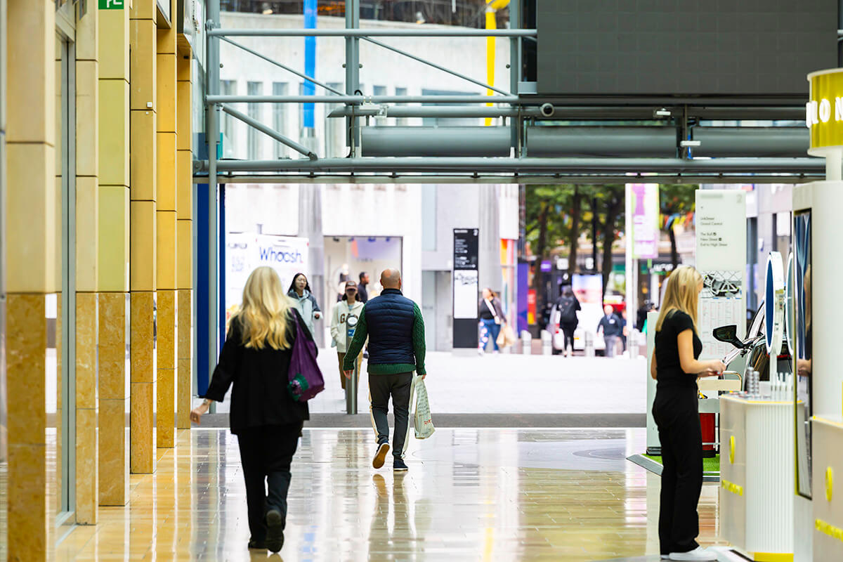 People shopping in the Bullring Shopping Centre, Birmingham