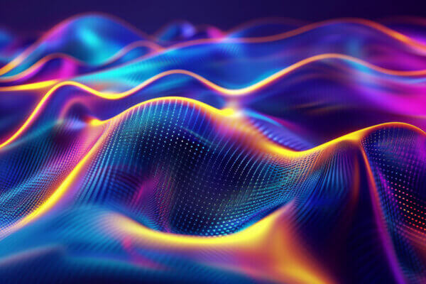 Colourful data wave