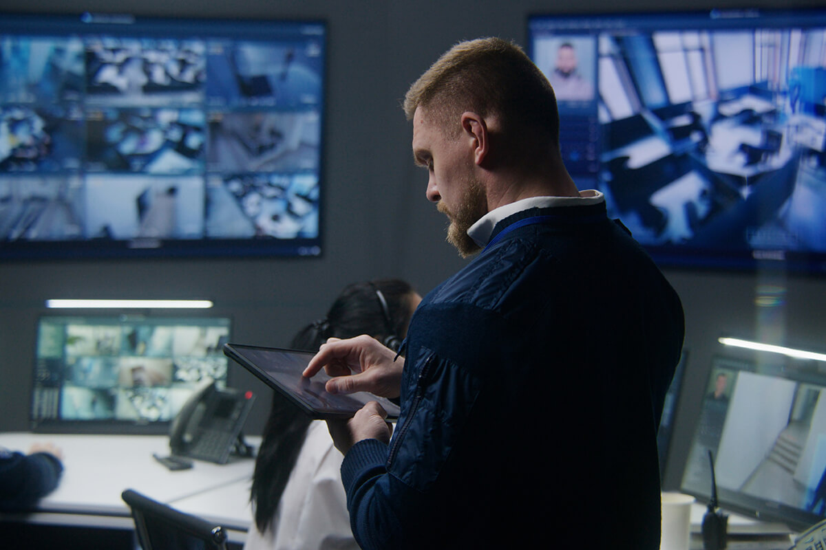 Mitie Intelligence officers using screens