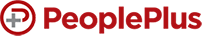 PeoplePlus logo - red text