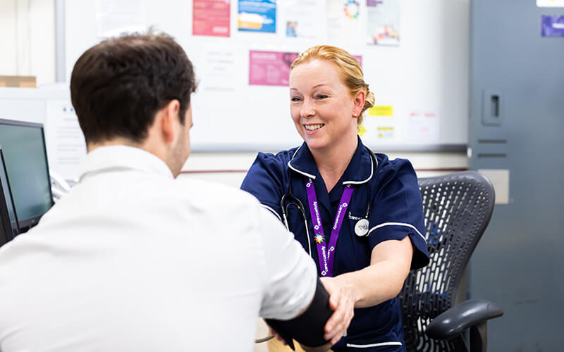 Smiling nurse for Care and Custody