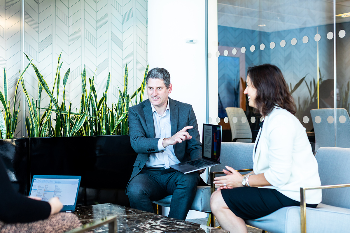 People in an office meeting
