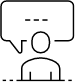 http://Person%20and%20speech%20bubble%20outline%20-%20black