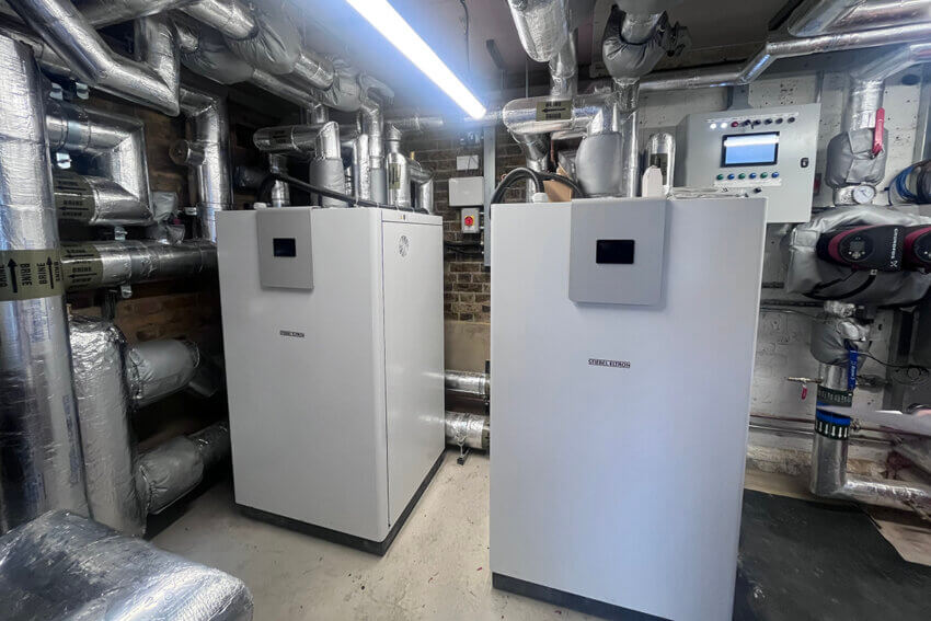 Heat pumps at Tollesbury Primary School