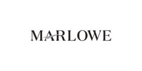 Marlowe logo - black capital lettering on a white background