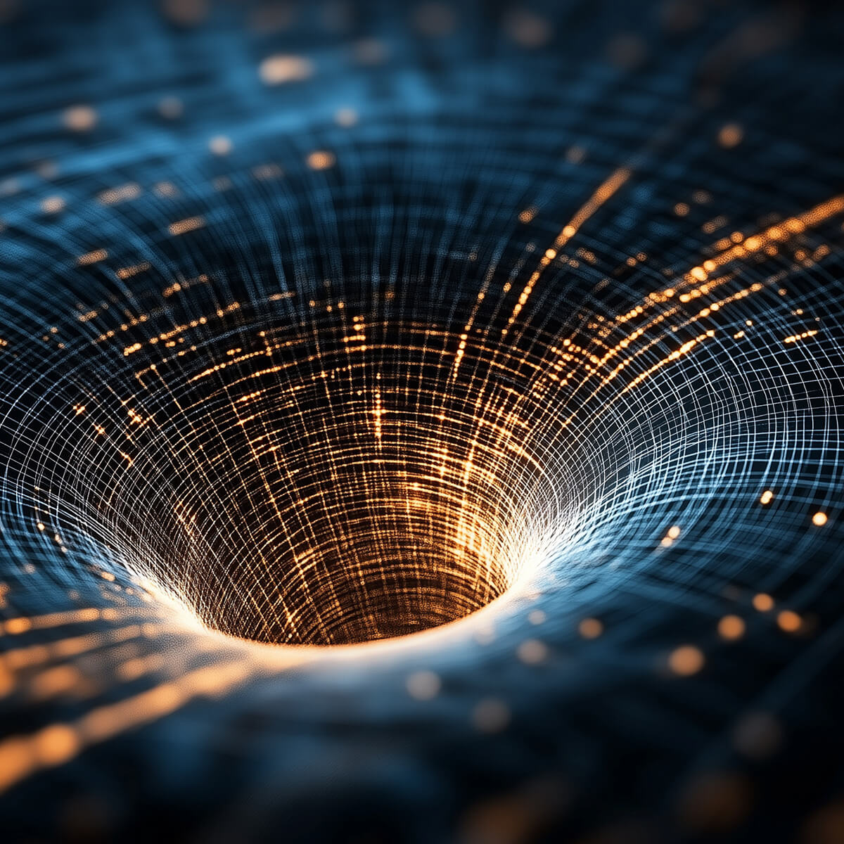 Illustration of a data black hole