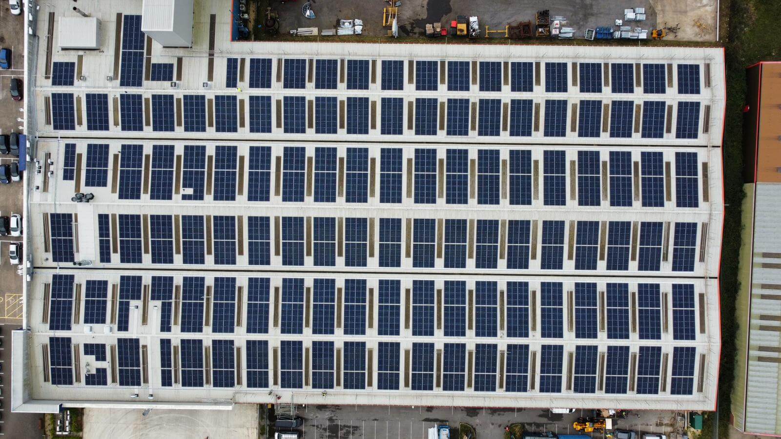 Roof mounted solar panels