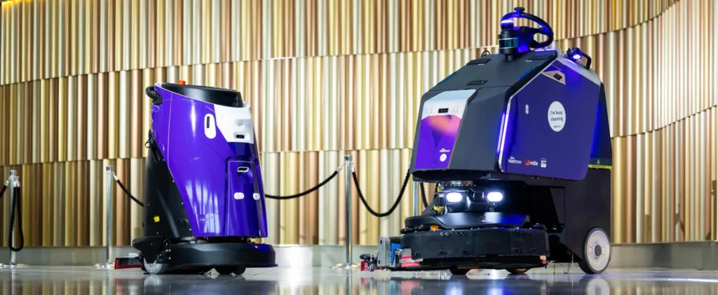 Mitie cleaning robots at London Heathrow Airport