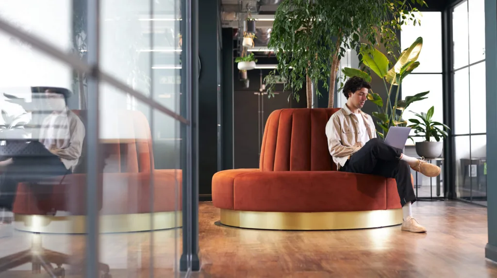 Man working in a modern office space