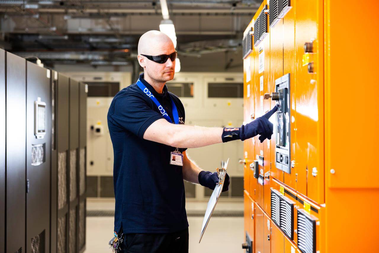 JCA colleague working in a data centre