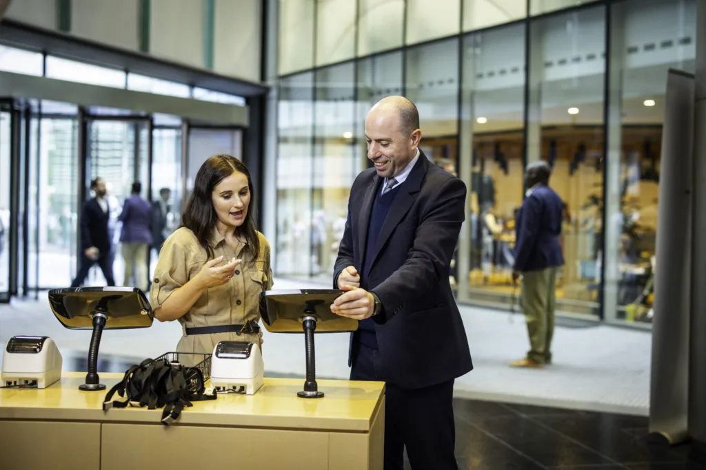 Digital check in at a workplace