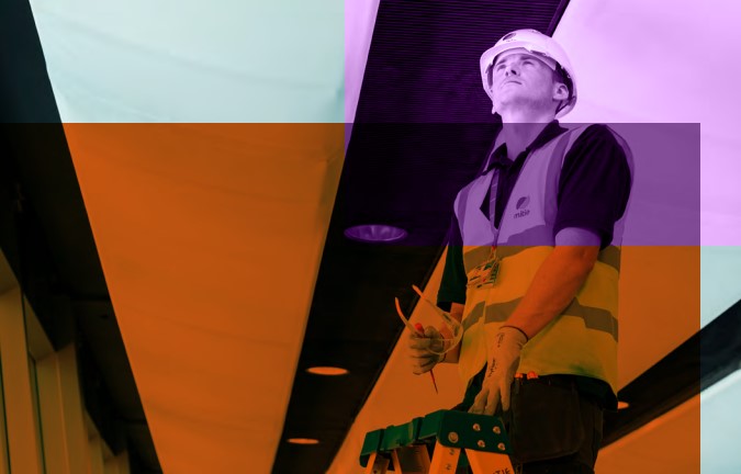 Accelerating Facilities Transformation - engineer up a ladder