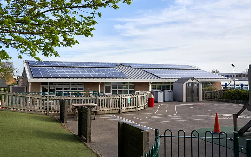 Solar panels at an Essex school
