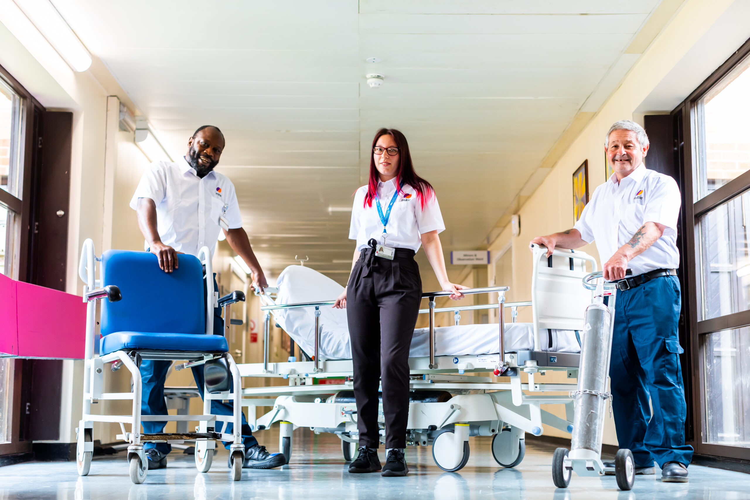 Mitie colleagues in a hospital