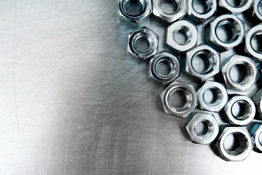Metal nuts and bolts