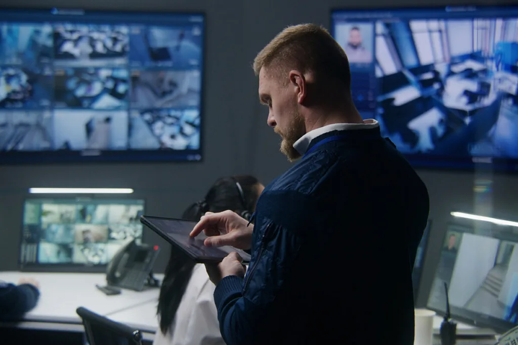 Mitie Intelligence officers using screens
