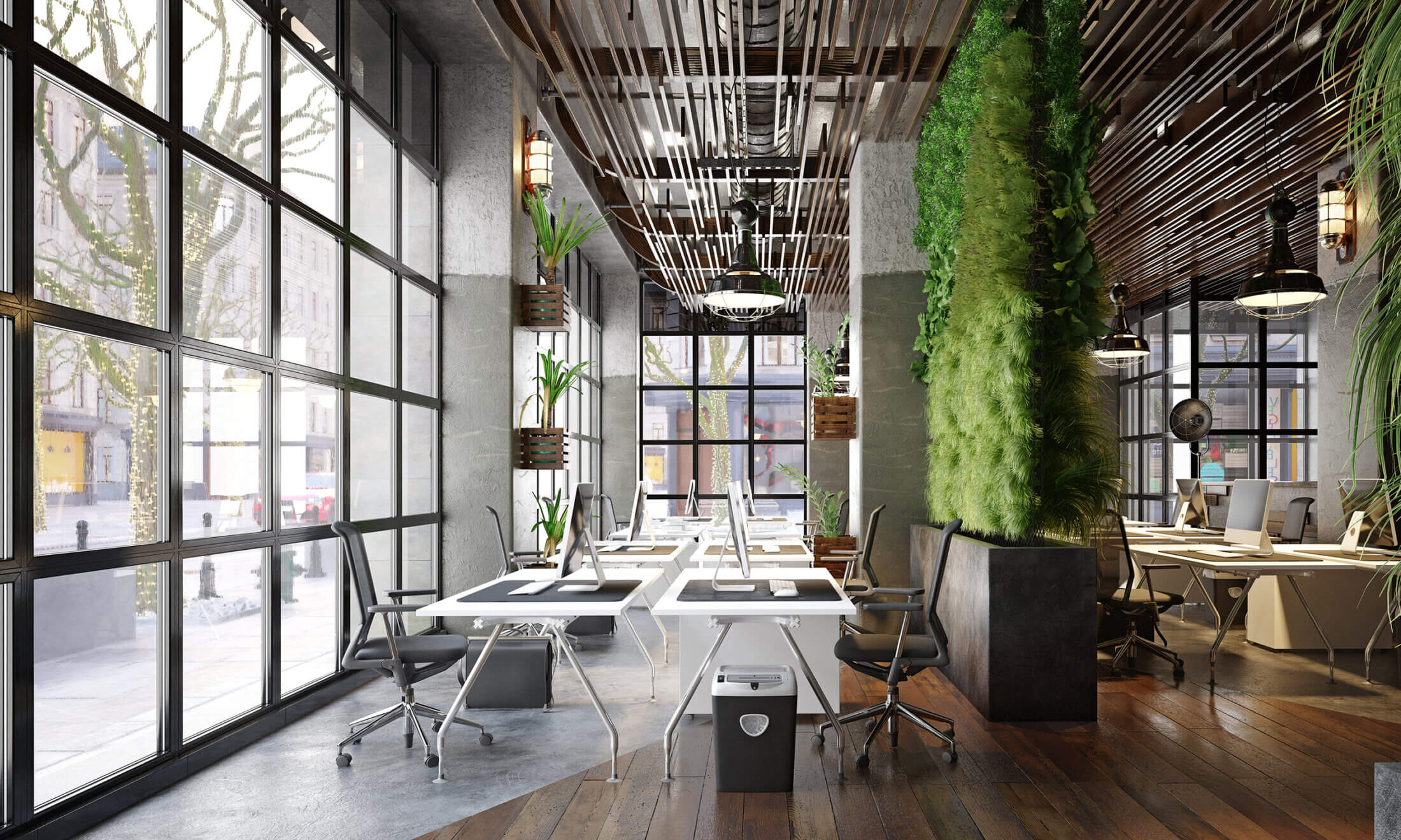 Modern open-plan office space