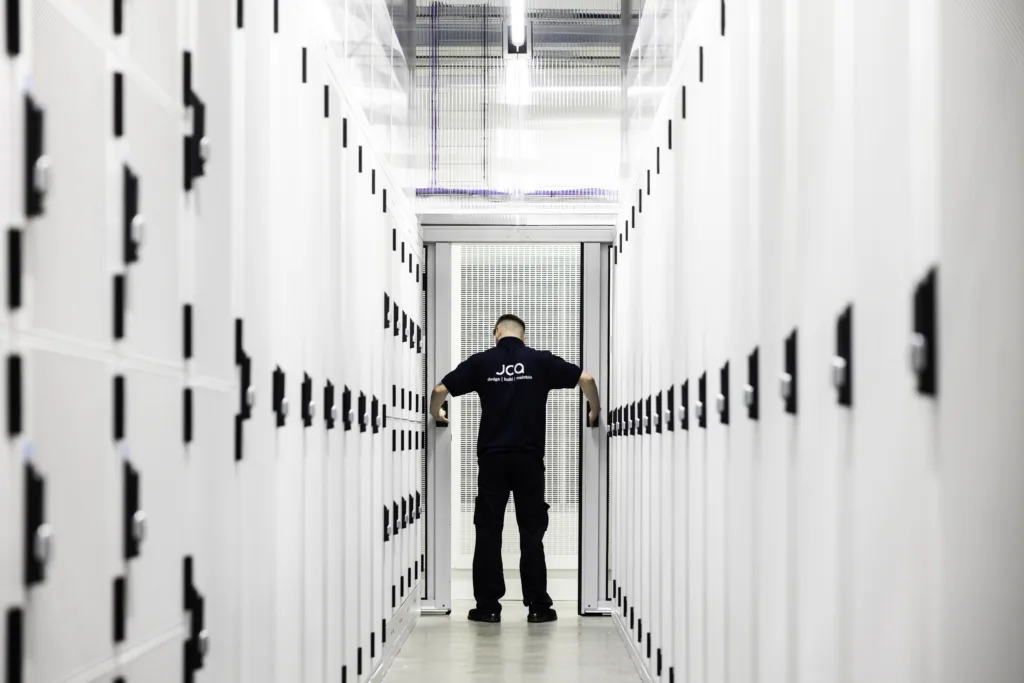 JCA colleague in a data centre