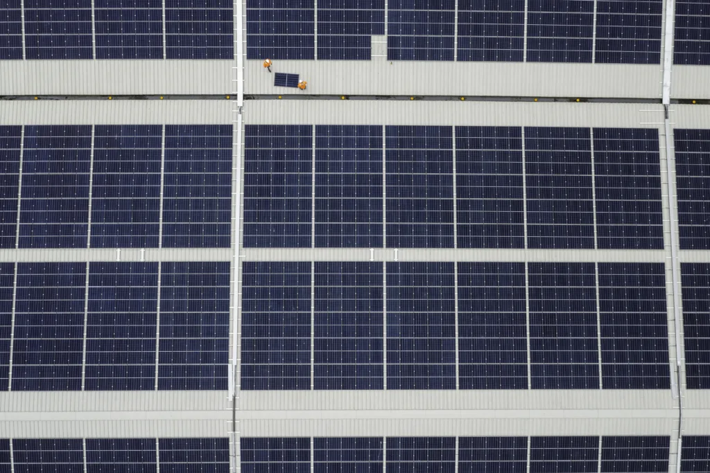 Roof solar panels