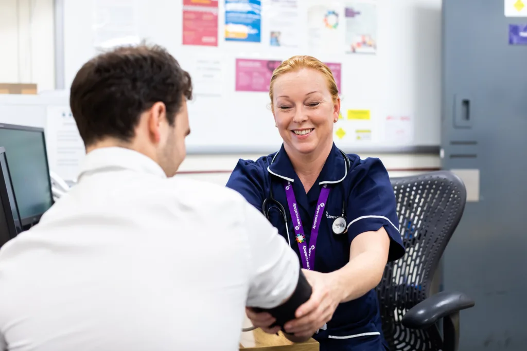 Smiling nurse for Care and Custody