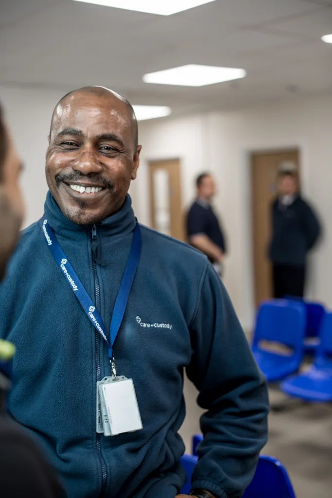 Smiling Care and Custody colleague