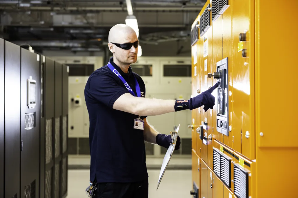 JCA colleague working in a data centre