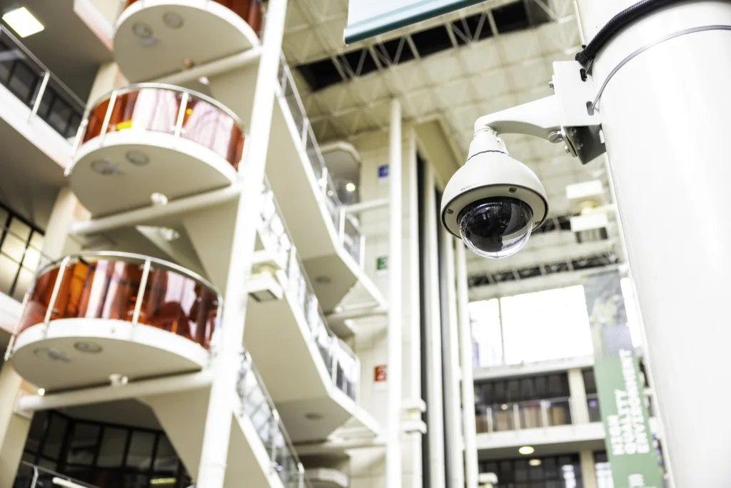 Security systems in a shopping centre