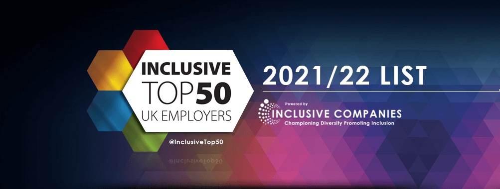 Top 50 inclusive employers 2021 2022 banner