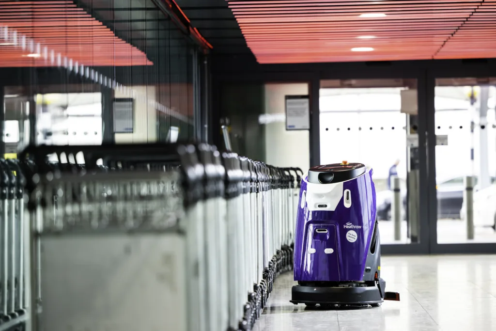 Mitie cleaning robots at London Heathrow Airport