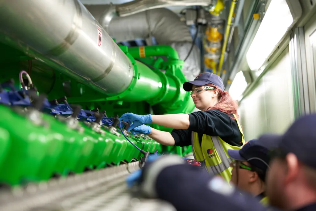 Mitie female engineering apprentice at work