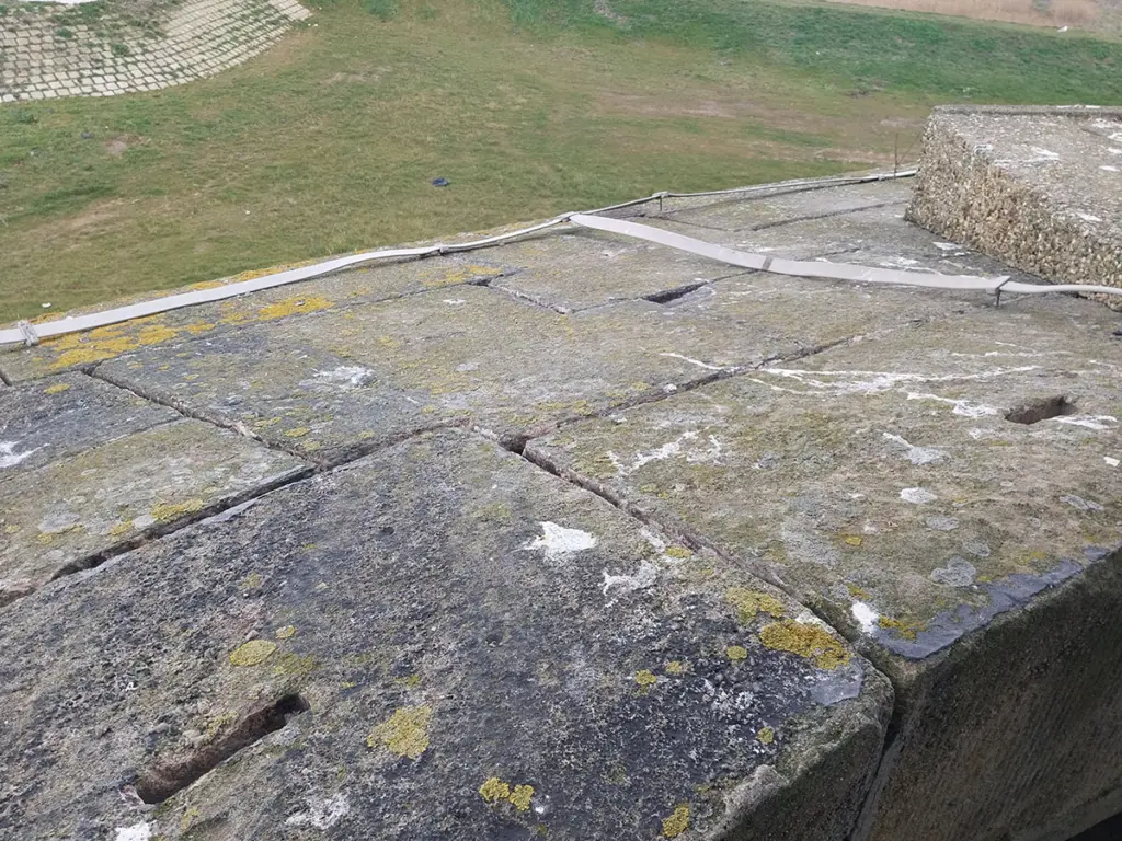 A section of Martello Tower, Essex, before repair