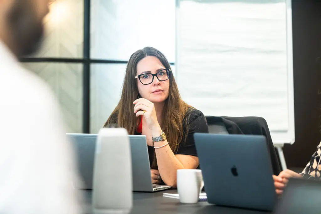 Consultant in a meeting room