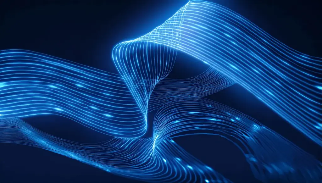 Blue digital wave