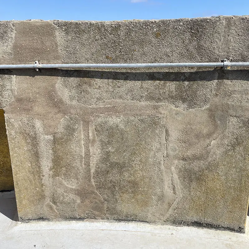 A section of wall after renovation at Martello Tower in Essex