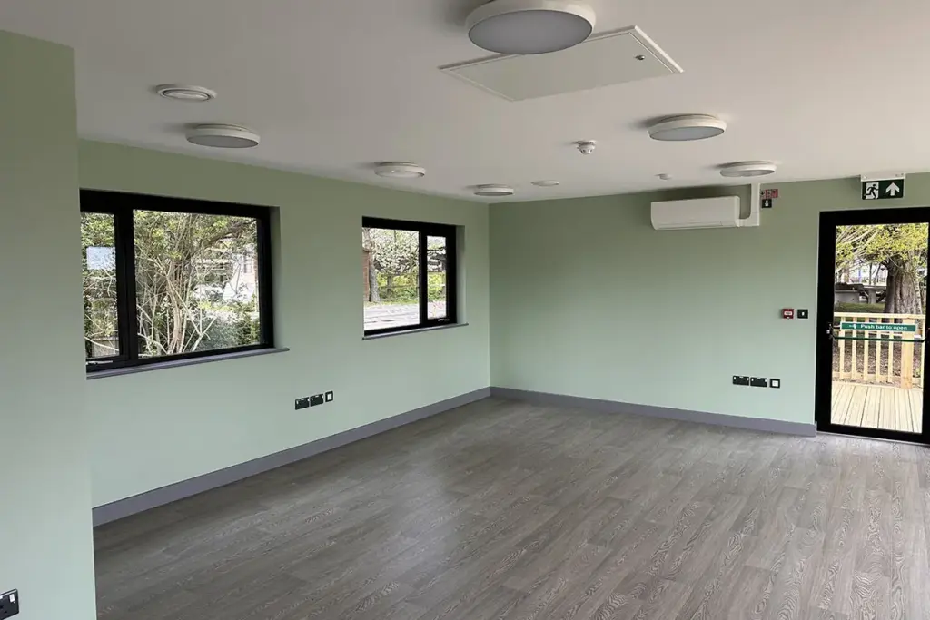 Interior of new building at Essex Outdoors Mersea
