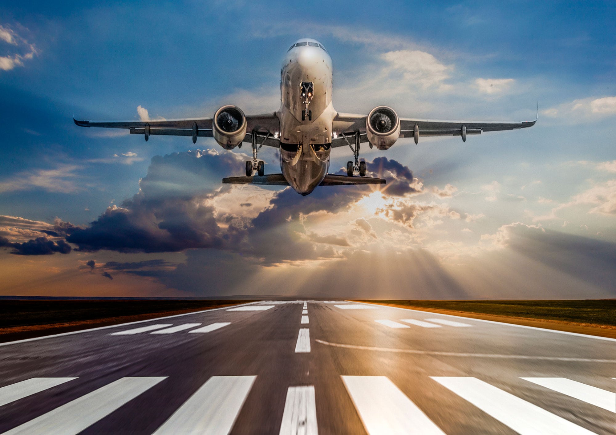Airplane taking off.
