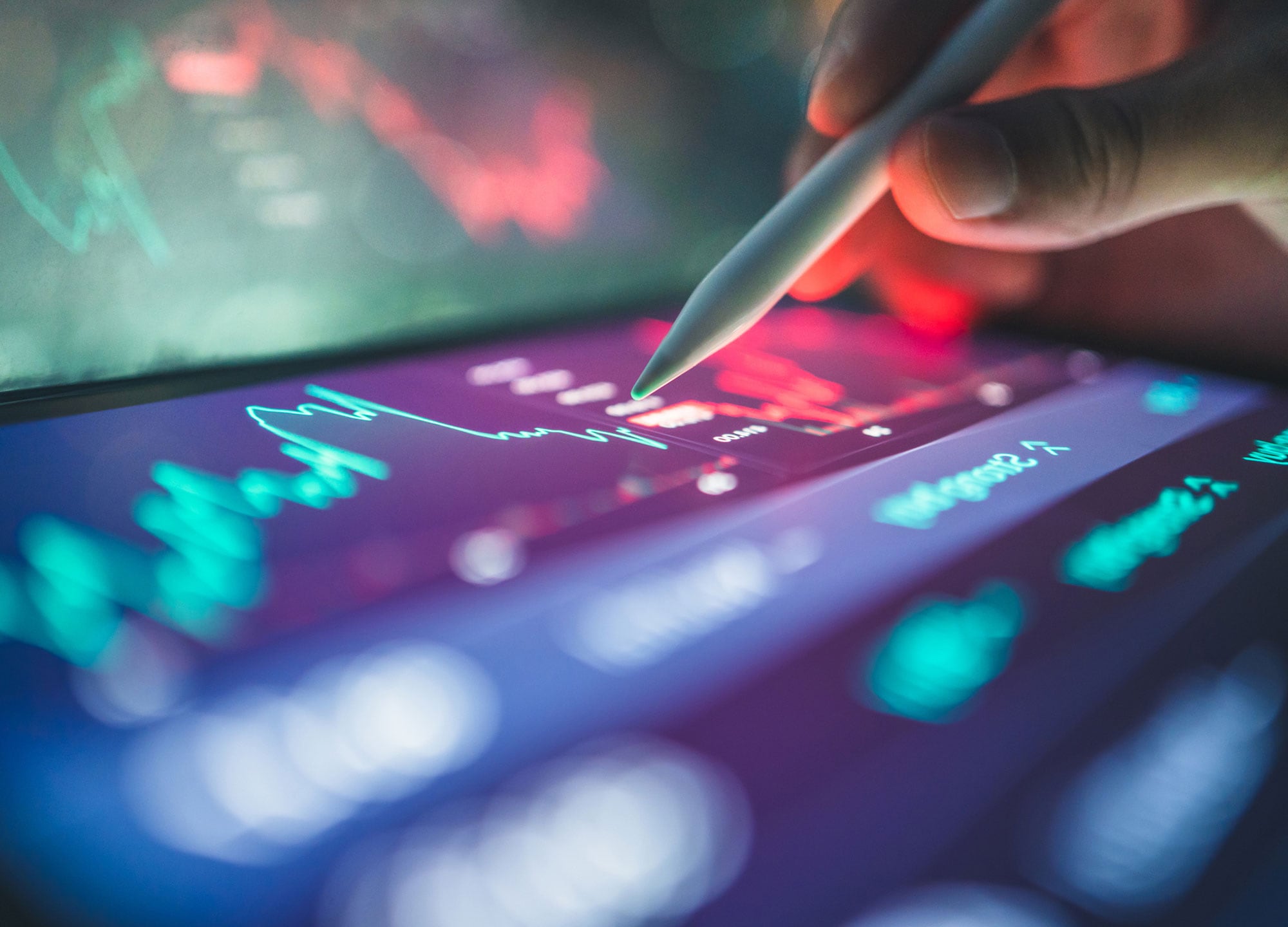 Data show on a screen.