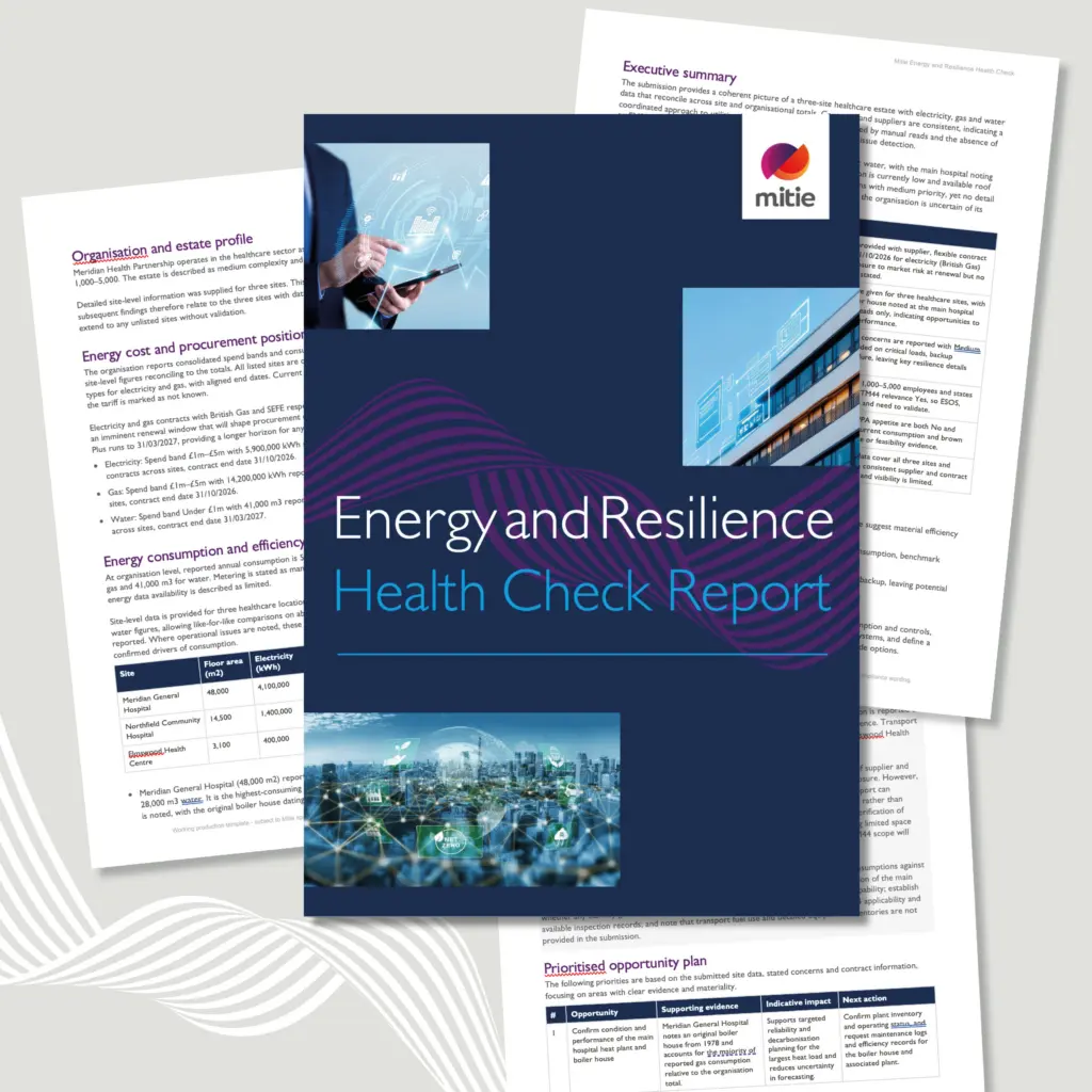 Energy and Resilience Health Check report - front cover