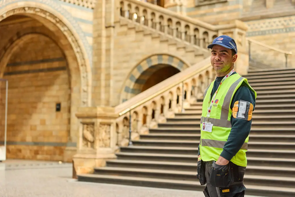 Mitie colleague at The Natural History Museum
