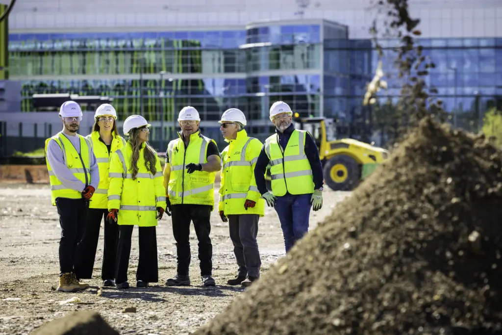 A group of project managers at a construction site