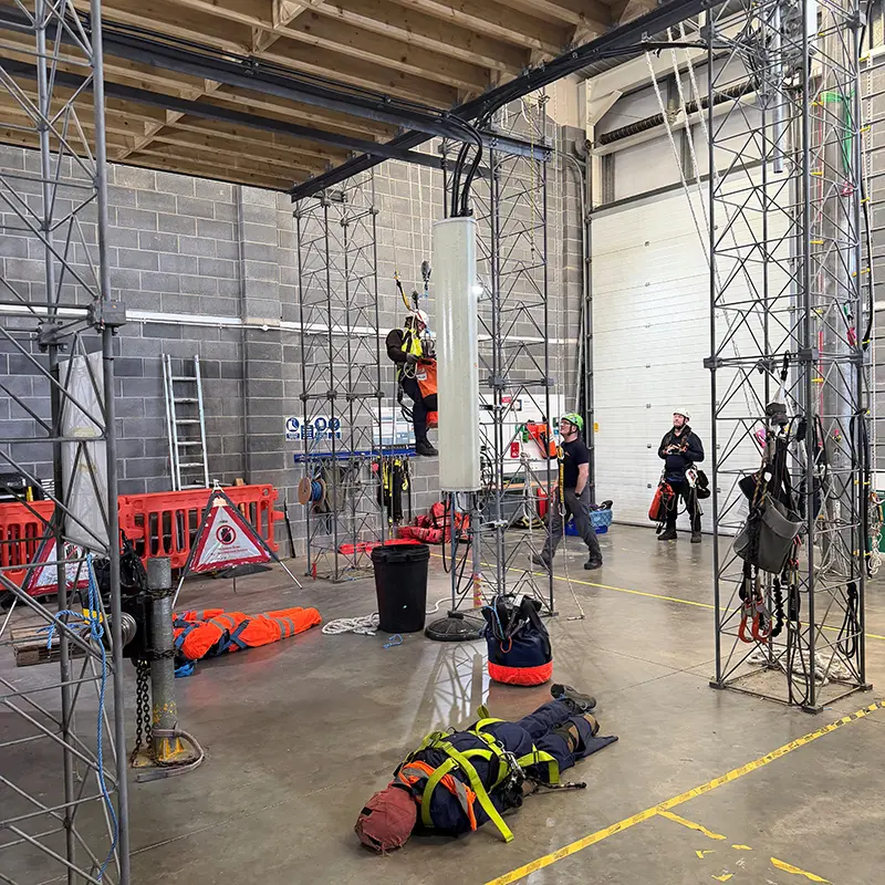 People being trained in working at height by 8point8 Training
